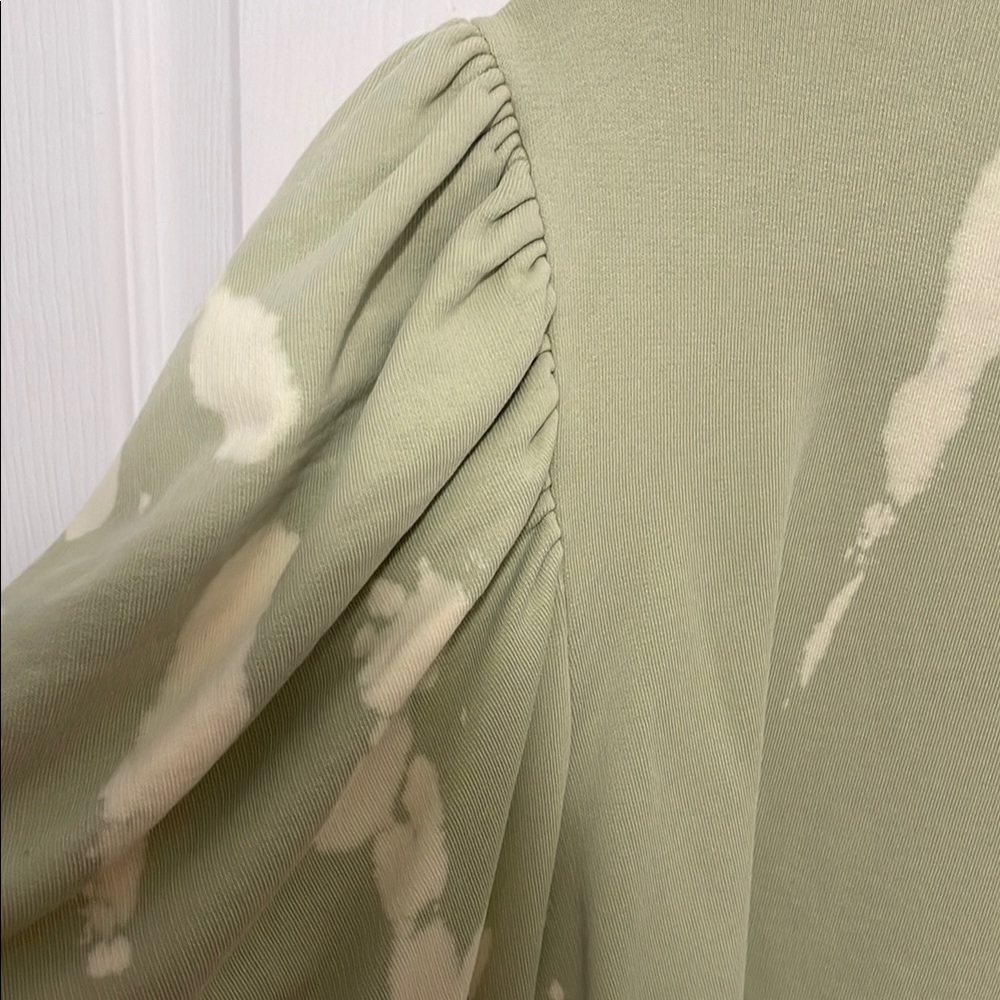 All Saints Green and Cream Tie-Dye Sweatshirt - Picture 4 of 5